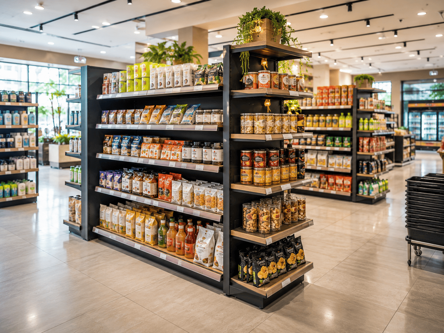 Retail shelving unit, product-stocked